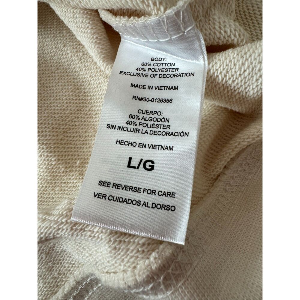 Life is Good NWT Sz L Putty White French Terry American Flag Woods Hoodie - Picture 12 of 12